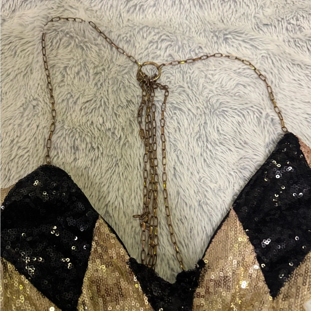 Harlequin Sequin Club Dress - Picture 3 of 5